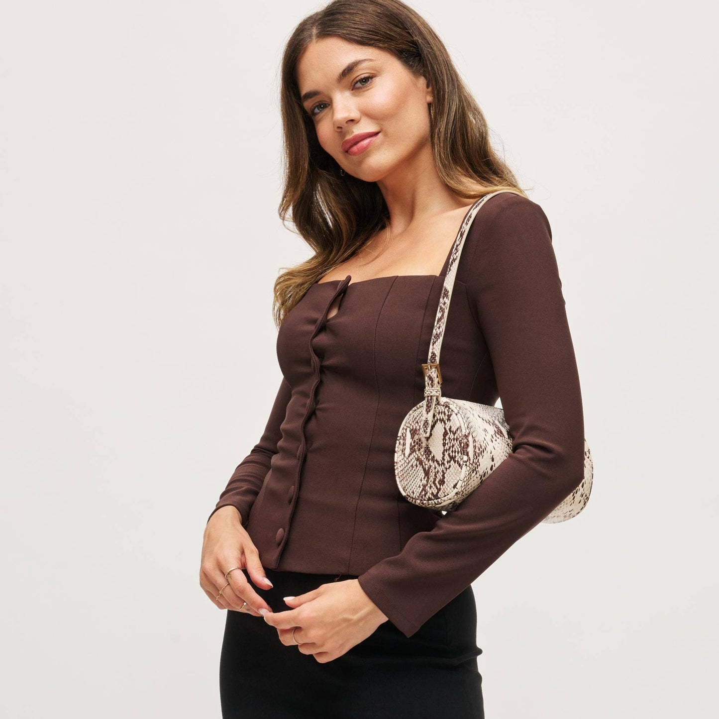 Rachel Croco Shoulder Bag