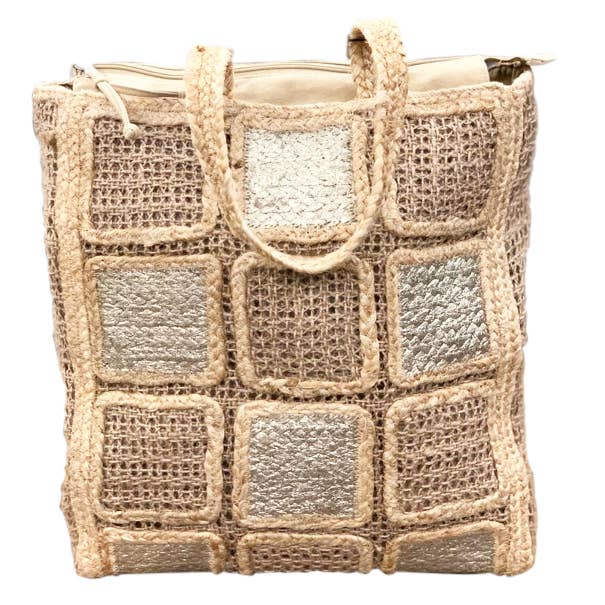 Jute Squares Tote